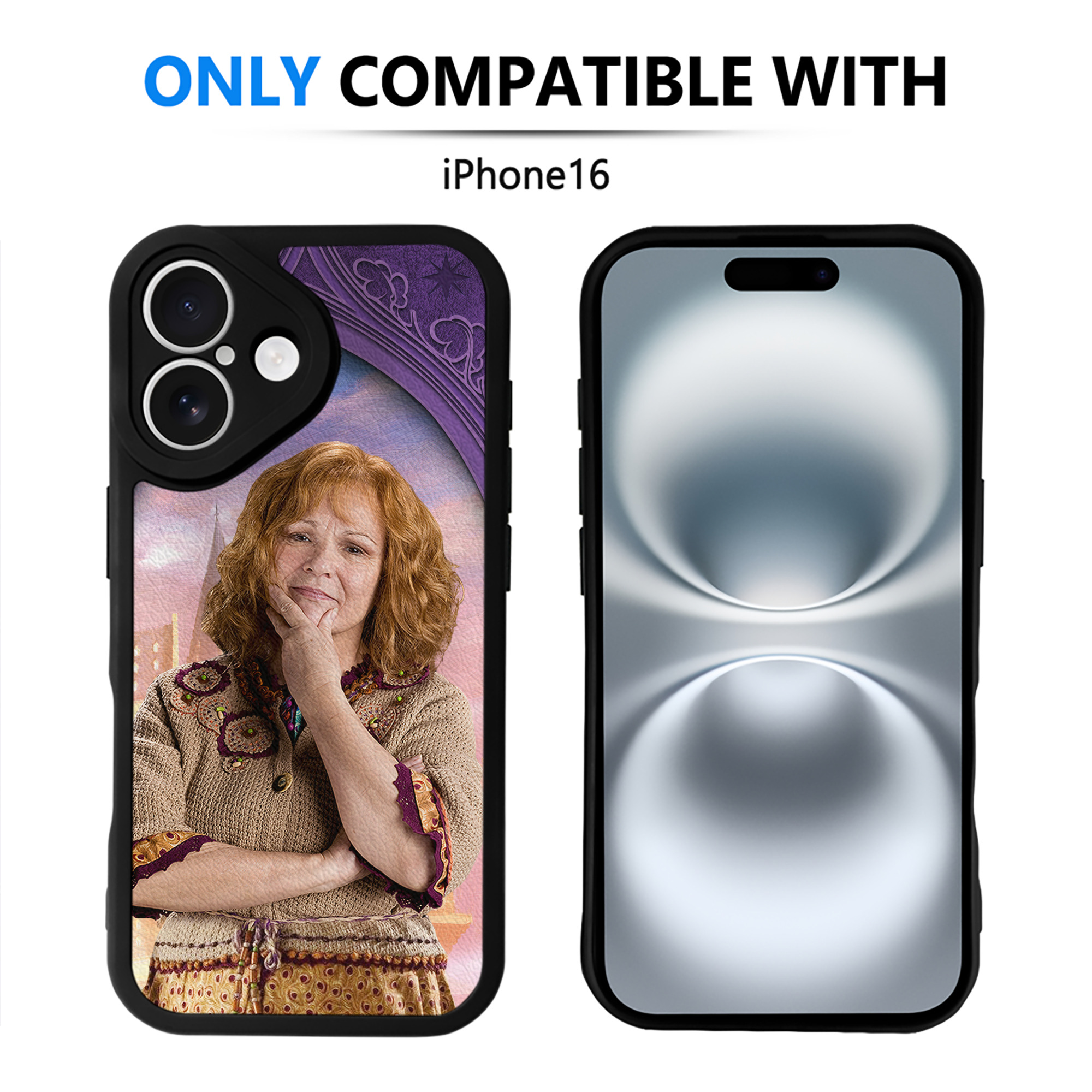 （画像用） Harry Potter ハリー・ポッターシリーズ 【iPhone 16シリーズ対応】シリコンスマホケース（レザー調） 材質：シリコン